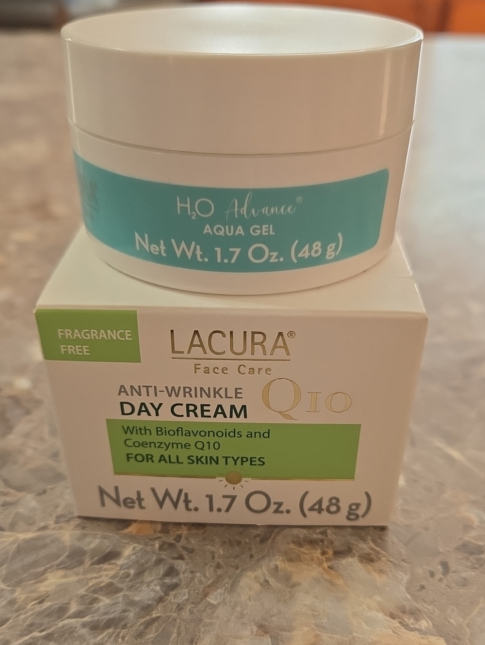 Lacura Bundle -  Anti-Wrinkle Q10 Day Cream & H2O Advance Aqua Gel